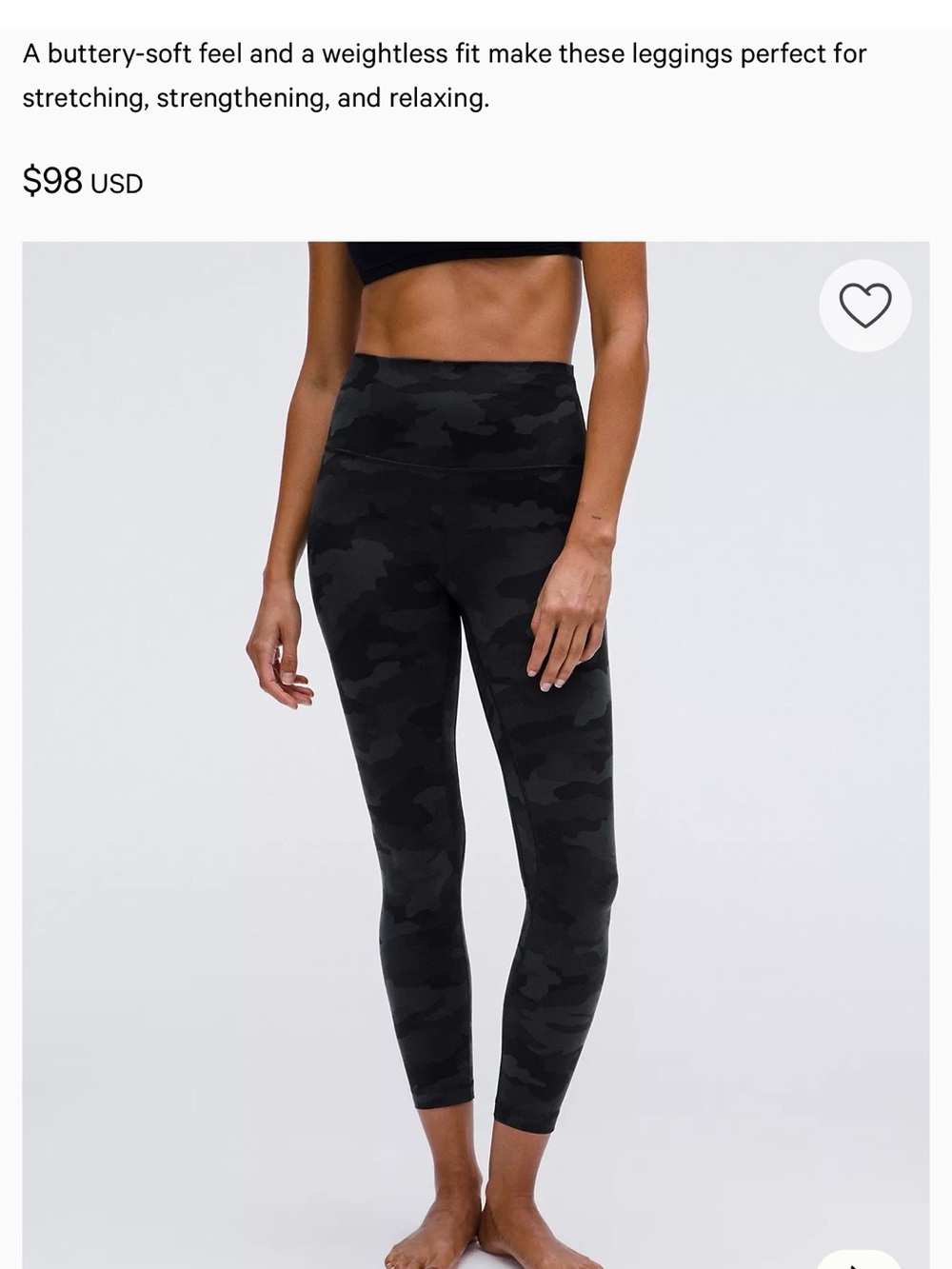 Lululemon Align Black Camo Leggings